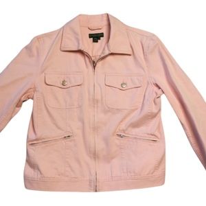 Ralph Lauren Full Zip Jean Jacket Size M Pink